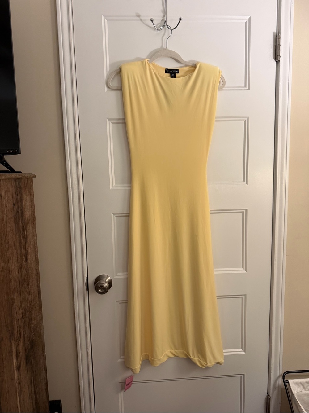 PrettyLittleThing Pale Yellow Sleeveless Maxi Dress